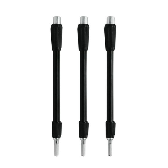 Flexible Extension Shafts for Drilling Compatible with Electric Drill 3 Pieces 129mm Black Plastic