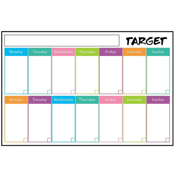 Monyance dry erase calendar for wall Adhesive Weekly Whiteboard Calendar - Erasable & Sticky(17.72X11.81X0.12Inches)