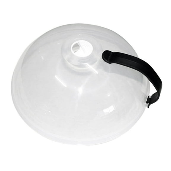 Monyance dust proof cover Microwave Plate Cover with Steam Vents - Clear Dome Lid (Black)(10.43X10.43X4.33Inches)