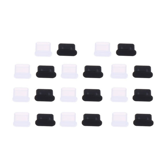 Monyance female dust cover 10 Pairs USB Anti Cover Plugs for Any Port - Black(0.39X0.16X0.08Inches)