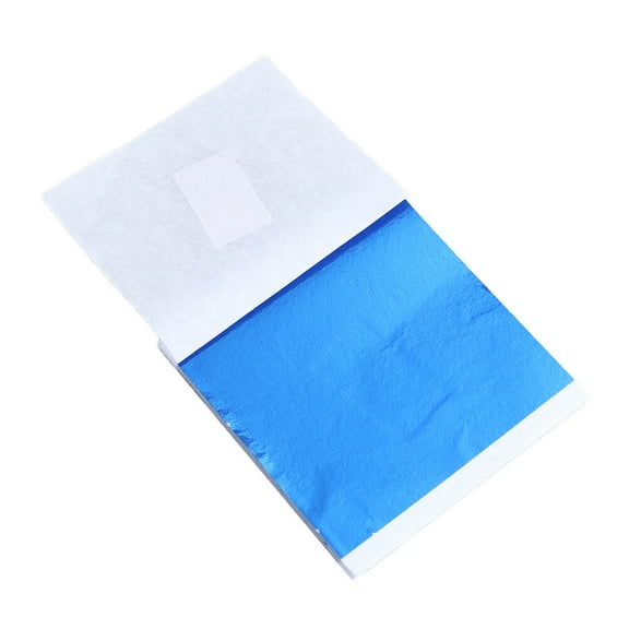 Monyance foil paper sheet 50 Edible Leaf Sheets for Gilding, Crafts, Chocolates, Nails, Decor (Blue)(3.35X3.15X0Inches)