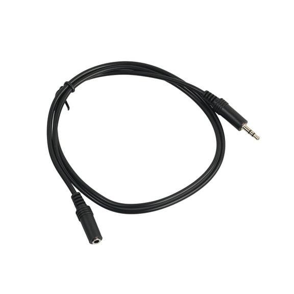 Monyance headphone extension cable 1M 3.5mm Male to Female Audio Extension Cable for Smartphones - Black(39.37X0.39X0.14Inches)