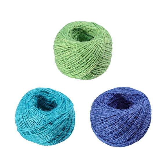 Monyance hemp string Macrame Rope Hemp Cord String Supplies Gift Braided Cotton Materials Artificial Craft Thick Twine Garden Ribbon Colored(1968.5X0.08X0.08Inches)