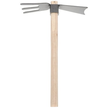Monyance hoe garden tool Hand Tiller Hoe Cultivator Heavy Duty for Garden Farming(14.17X9.06X2.56Inches)