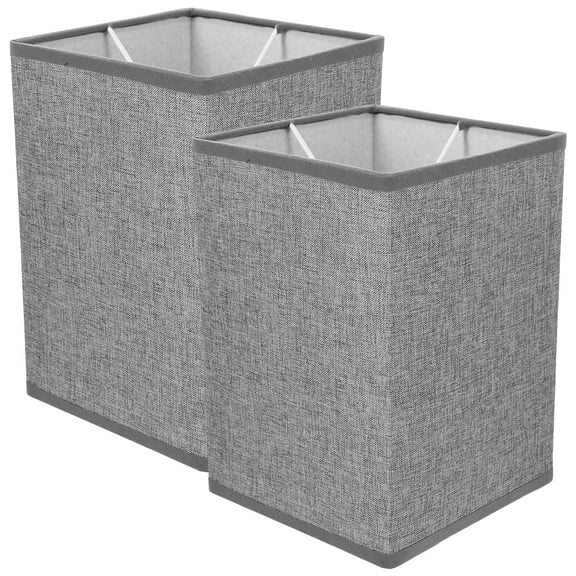 Monyance home lampshade 2pcs Rectangular Linen Lamp Covers Modern Style Floor Lamp Shades Grey(7.87X5.51X5.51Inches)