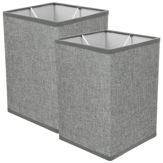 Monyance home lampshade 2pcs Rectangular Linen Lamp Covers Modern Style Floor Lamp Shades Grey(7.87X5.51X5.51Inches)