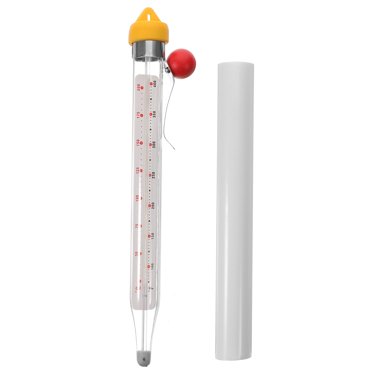FUNOMOCYA Candy & Deep Fry Thermometer – Glass Food Thermometer With Clip, For Baking, Frying, Kitchen