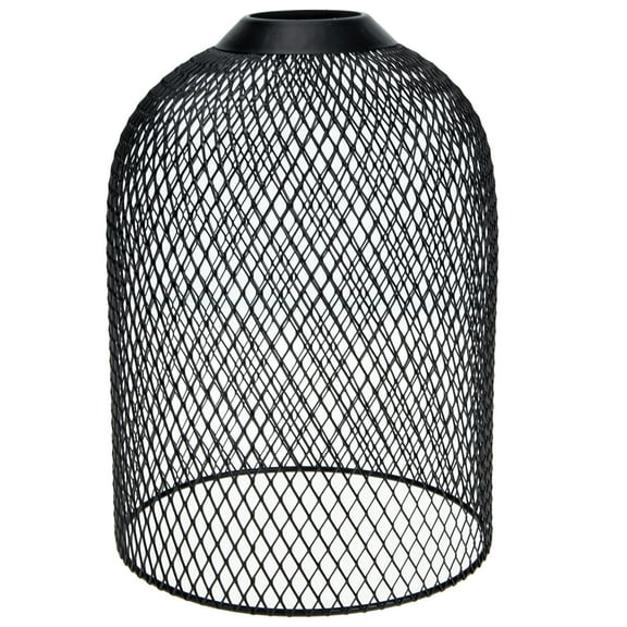 Monyance lamp shade Metal Light Cage Vintage Rustic Birdcage Lamp Shade Pendant Guard Black(8.27X5.91X5.91Inches)