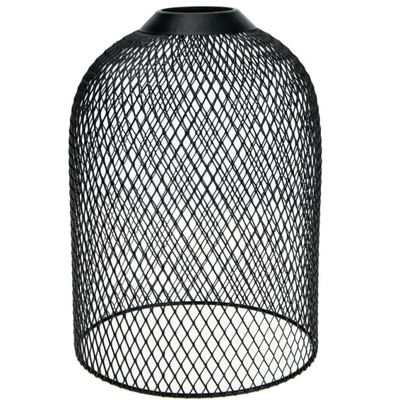 Monyance lamp shade Metal Light Cage Vintage Rustic Birdcage Lamp Shade Pendant Guard Black(8.27X5.91X5.91Inches)
