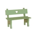 thumbnail image 1 of Monyance maniature garden bench Green Wooden Garden Bench Mini Landscape Ornament Home Decor(6.5X4.92X3.15Inches), 1 of 10