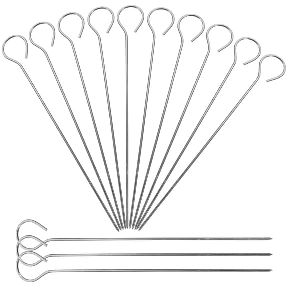 Monyance meat skewers for grill 50pcs Stainless Steel Turkey Baster BBQ Skewer for Grill(5.91X0.71X0.07Inches)