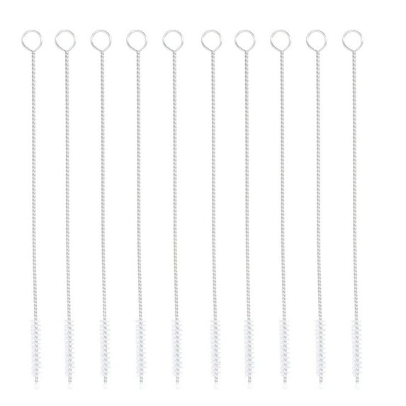 10 Pcs Set 17cm Milk Bottle Feeding Bottle Cleaner Brush Premium Stainless Steel Drink Straw Cleaning Tools