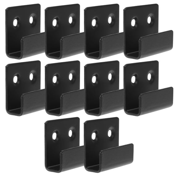 Monyance mirror brackets 10pcs Stainless Steel Tile Brackets Wall Mount Hangers Black(1.57X1.38X0.59Inches)