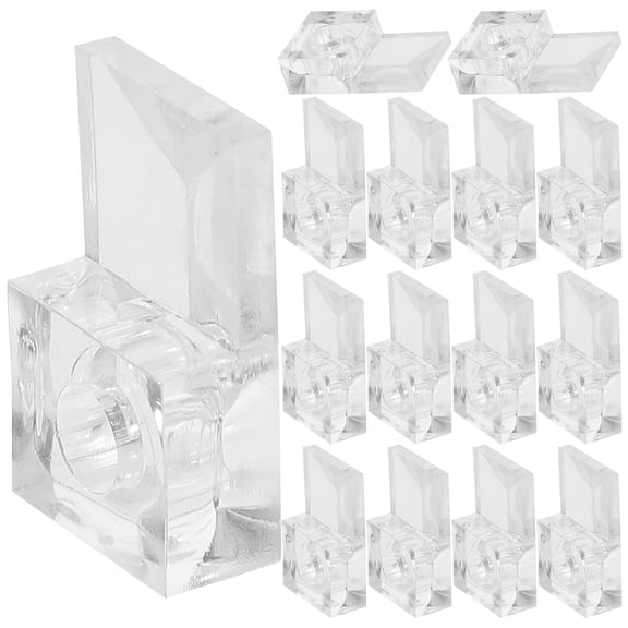 Monyance mirror clips Clear Plastic Mirror Mounting Clips Kit - 20 Sets(0.83X0.47X0.24Inches)
