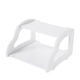 thumbnail image 1 of Monyance modem holder Wall Mount Router Shelf Creative Punch Free 2-Tier Set Box Storage Rack Modem Holder (White)(8.86X8.46X5.71Inches), 1 of 10