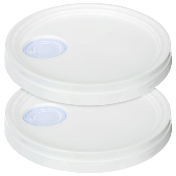 Monyance paint can lid replacement 2x 20L Plastic Bucket Lids - Airtight & Reusable for Food & Industrial Use(11.81X11.81X1.38Inches)
