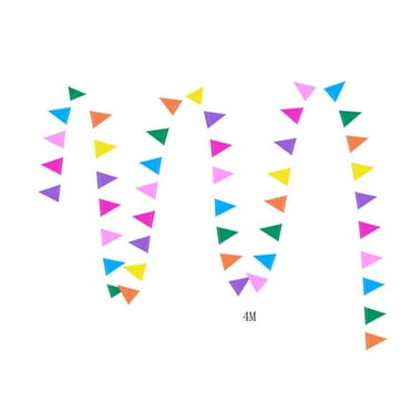 60 Flags Imitated Burlap Pennant Banner Multicolor Fabric Triangle Flag ...
