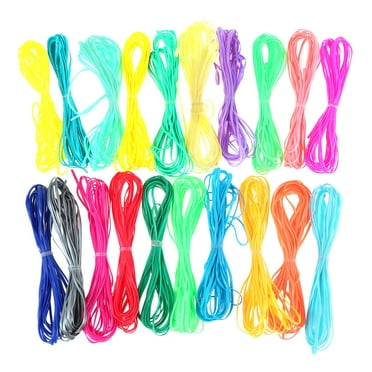 Monyance plastic cord String Plastic Gimp Beading Lanyard Bracelet Rope Bead Cord Thread Jewelry Bracelets Lacing(196.85X0.1X0.04Inches)
