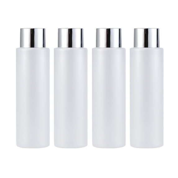 Monyance plastic empty bottles 4pcs 200ml Refillable Travel Storage Containers with Caps(5.94X1.77X1.77Inches)