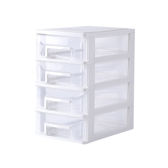 Monyance plastic storage box 4-Layer Plastic Storage Drawers Organizer Rack Closet Box Holder Shelf(15.55X9.45X6.69Inches)