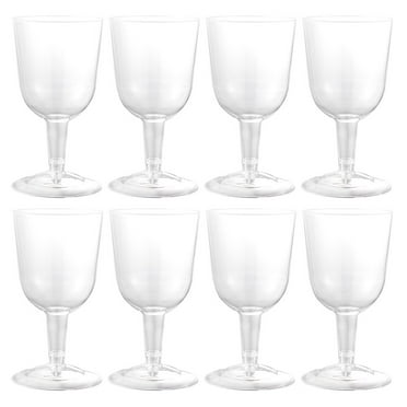Monyance plastic wine cups 8Pcs Clear Plastic Champagne Flutes for Weddings & Holidays(4.72X2.76X2.76Inches)