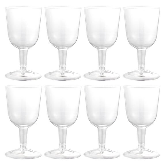 Monyance plastic wine cups 8Pcs Clear Plastic Champagne Flutes for Weddings & Holidays(4.72X2.76X2.76Inches)