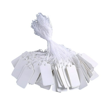 Monyance price tags 190PCS White Marking Tags Price Tags Price Labels Display Tags with Hanging String for Product Jewelry Wine Bottle(0.94X0.51X0.04Inches)