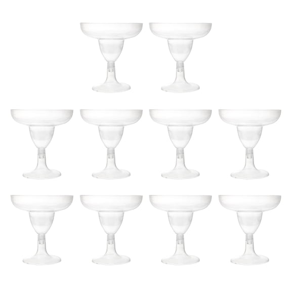 TAILTOSS Clear Plastic Cups Tall Stemmed General Consumers Catering Events 10Pcs 3.5X3X2.6In