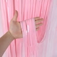 thumbnail image 1 of Monyance rain curtain Pink Foil Tinsel Fringe Curtains for Wedding Birthday Photo Booth(78.74X39.37X0.04Inches), 1 of 10