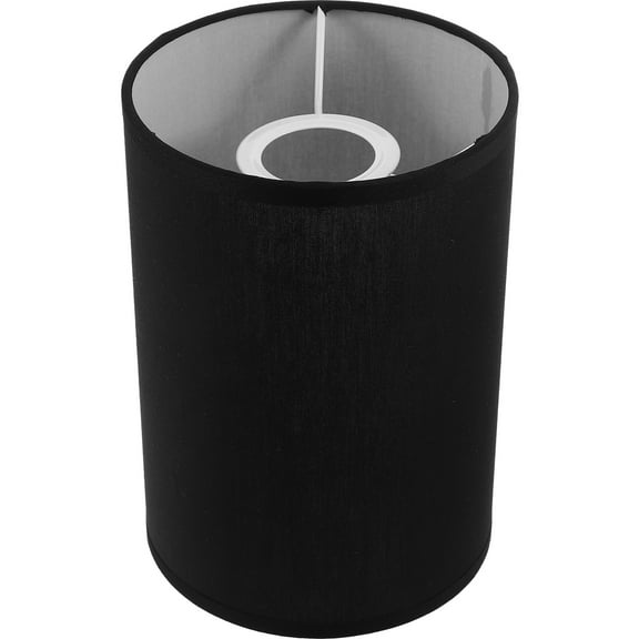 Monyance round lamp shade Floor Lamp Shade Linen Cover Drum Lampshade for E27 Lamp Black(5.51X5.51X7.87Inches)
