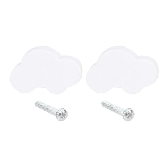 Monyance rubber pull handle 2 Cartoon Rubber Moon Handles for Cabinet and Drawer - White(2.8X1.89X0.91Inches)