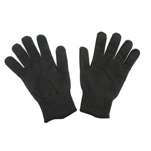Monyance safety gloves Pair of Cut Resistant Gloves Level 5 Protection Safety Gloves for Hand Protection Kitchen Glove for Cutting and Slicing (Black)(9.72X7.09X0.39Inches)