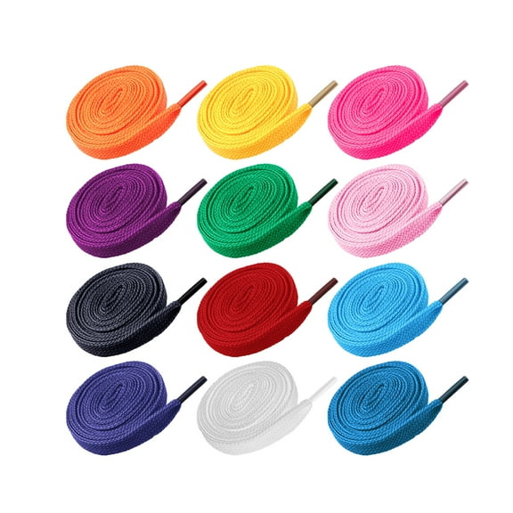 Monyance shoe laces strings 20PC Pairs Replacement Flat Shoes Shoelaces Colorful Shoes Laces Strings for Sports Shoes Sneakers Skates(47.24X0.31X0.08Inches)