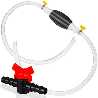 Monyance siphon hand pump Gas Transfer Pump Set Fuel Siphon Hose Manual Liquid Pump(9.45X2.36X2.36Inches)