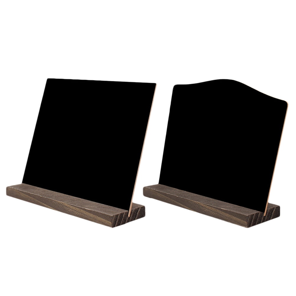 Small Tabletop Sign Monyance small chalkboard 2 Wooden Tabletop Chalkboard Signs with Base ...