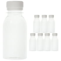 Monyance small plastic bottles 8Pcs Reusable Clear Plastic Juice Bottles with Caps - 100ML(1.77X1.77X4.33Inches)