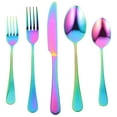 thumbnail image 1 of Monyance stainless steel dinnerware Colorful Stainless Steel Cutlery Set for 4 - Rainbow(9.06X0.71X0.39Inches), 1 of 10