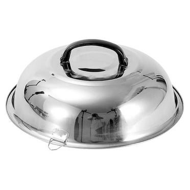 Monyance stainless steel pan lid Griddle Grill Cheese Melting Dome Stainless Steel Lid 32cm(12.2X12.2X5.12Inches)
