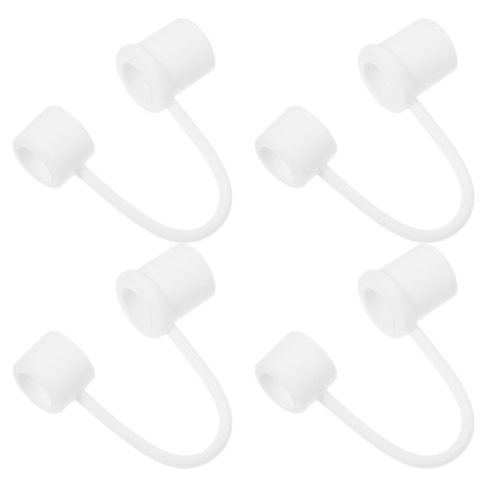 Monyance 4-Pack Reusable Silicone Straw Caps, Drinking Straw Toppers ...