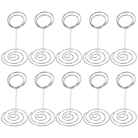 Monyance table sign stand 10Pcs Place Card Holders Table Number Holders Table Picture Stands Wire Photo Holders(1.57X1.57X3.35Inches)