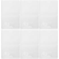 Monyance transparent label sleeves Clear Adhesive Name Tag Sleeves - 12pcs Vertical Label Holders(3.54X2.95X0.04Inches)