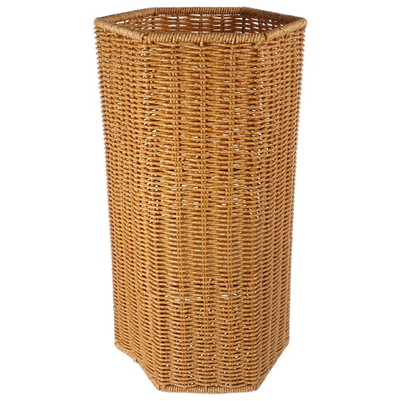 Monyance umbrella holder indoor Woven Rattan Umbrella Stand Holder for Entryway and Laundry(15.55X8.27X7.48Inches)