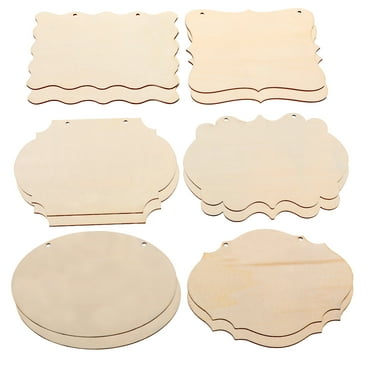 Monyance unfinished wood 12pcs Unfinished Wooden Plaques for DIY Wall Art & Crafts(6.1X5.12X0.08Inches)