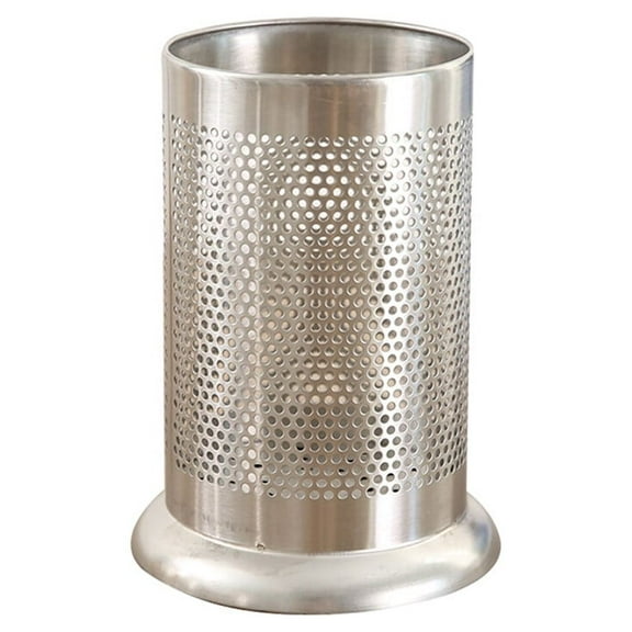 Monyance utensil organizer Thicken Stainless Steel Tableware Chopsticks Holder Utensil Organizer Holey Leachate Canister for Kitchen Storage Small Holes(4.72X4.72X6.5Inches)