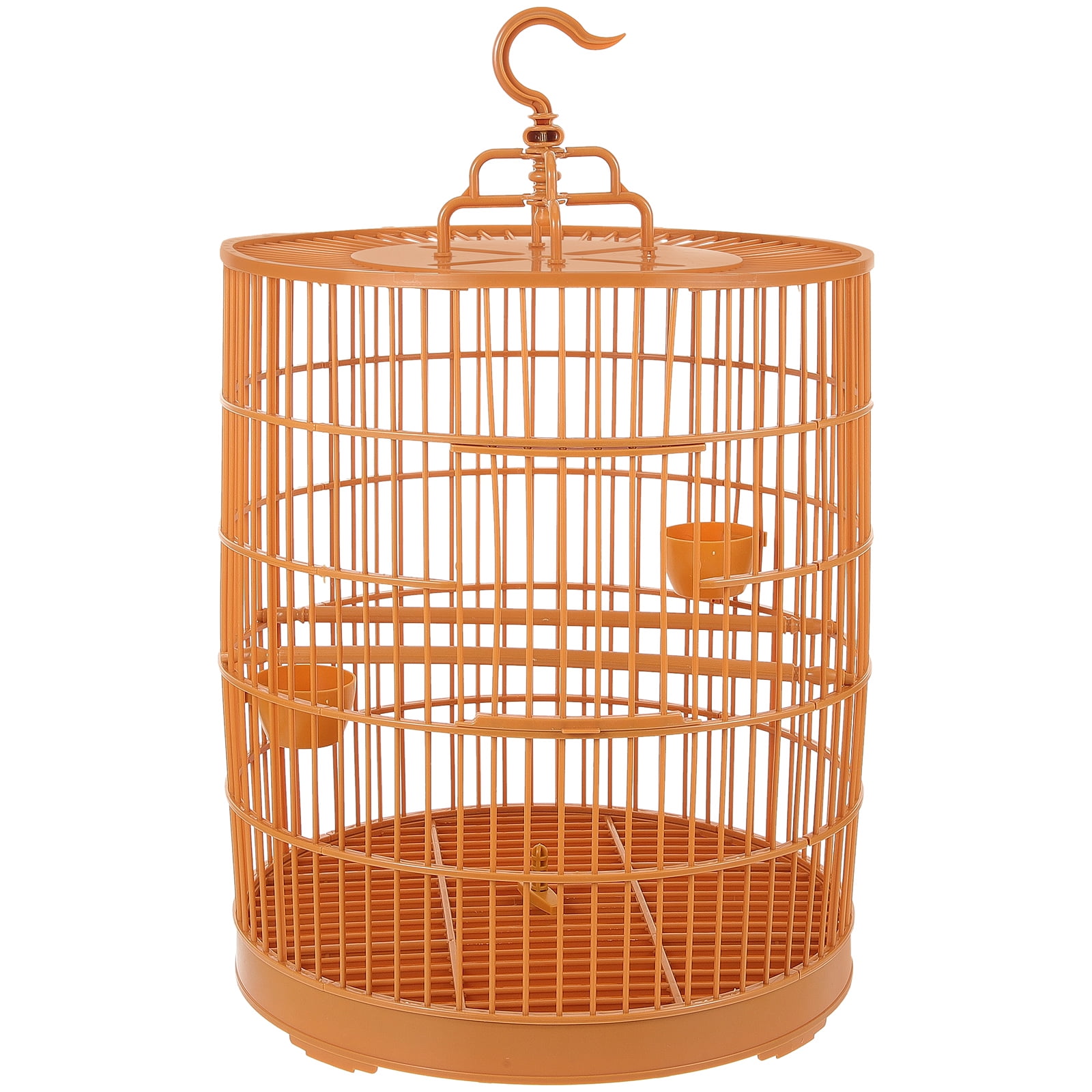 FRCOLOR Golden Brass Bird Cage for Decoration Ideal for Small Birds and Pets Decorate Your Wall with This