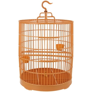 FRCOLOR Golden Brass Bird Cage for Decoration Ideal for Small Birds and Pets Decorate Your Wall with This