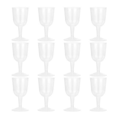 Monyance wine cups 12 Pcs Plastic Wine Glasses with Stem for Parties and Weddings(4.72X2.76X2.76Inches)