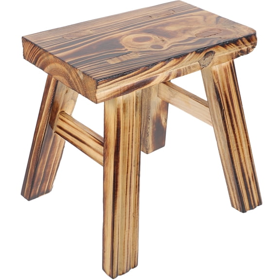 Monyance wooden stools Rustic Wood Stool for Bathroom, Kitchen, or Plant Stand(9.45X9.06X7.87Inches)