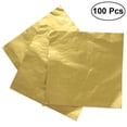 thumbnail image 1 of Monyance wrapping paper 100pcs Gold Foil Candy Wrappers for Chocolate & Bath Bombs Packaging(5.91X5.91X0Inches), 1 of 10