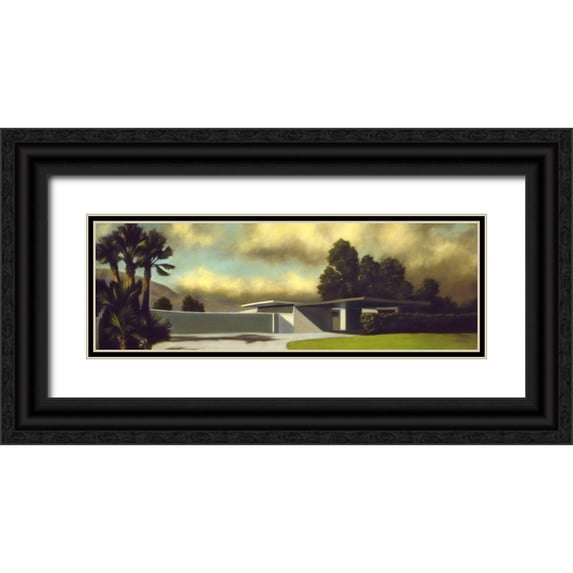 Monzon, Rick 18x9 Black Ornate Wood Framed with Double Matting Museum Art Print Titled - Another Green World
